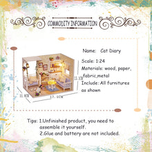 Load image into Gallery viewer, Kitten Diary Miniature House Kit - Adroitoy
