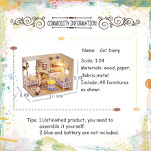 Load image into Gallery viewer, Kitten Diary Miniature House Kit - Adroitoy