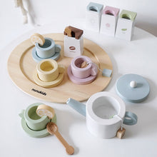 Load image into Gallery viewer, Wooden Toy Kitchen Afternoon Tea Set
