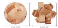 Lade das Bild in den Galerie-Viewer, Set of 12PCS Educational Bamboo Puzzle Brain Teaser
