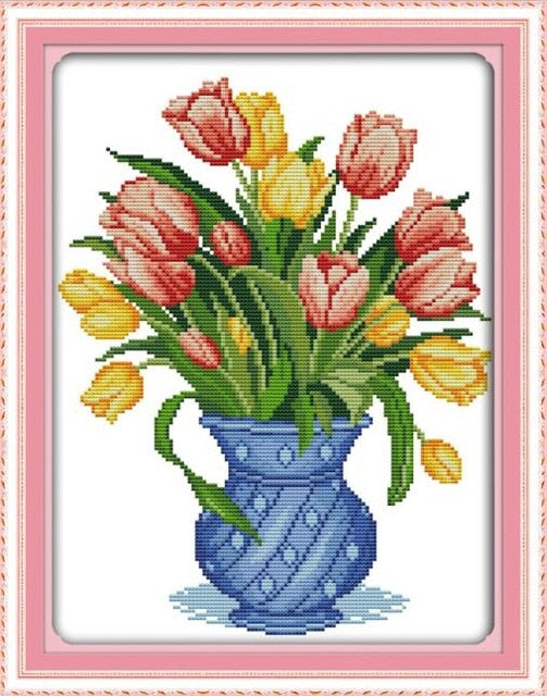 Schöne Blumen in der Vase Serie